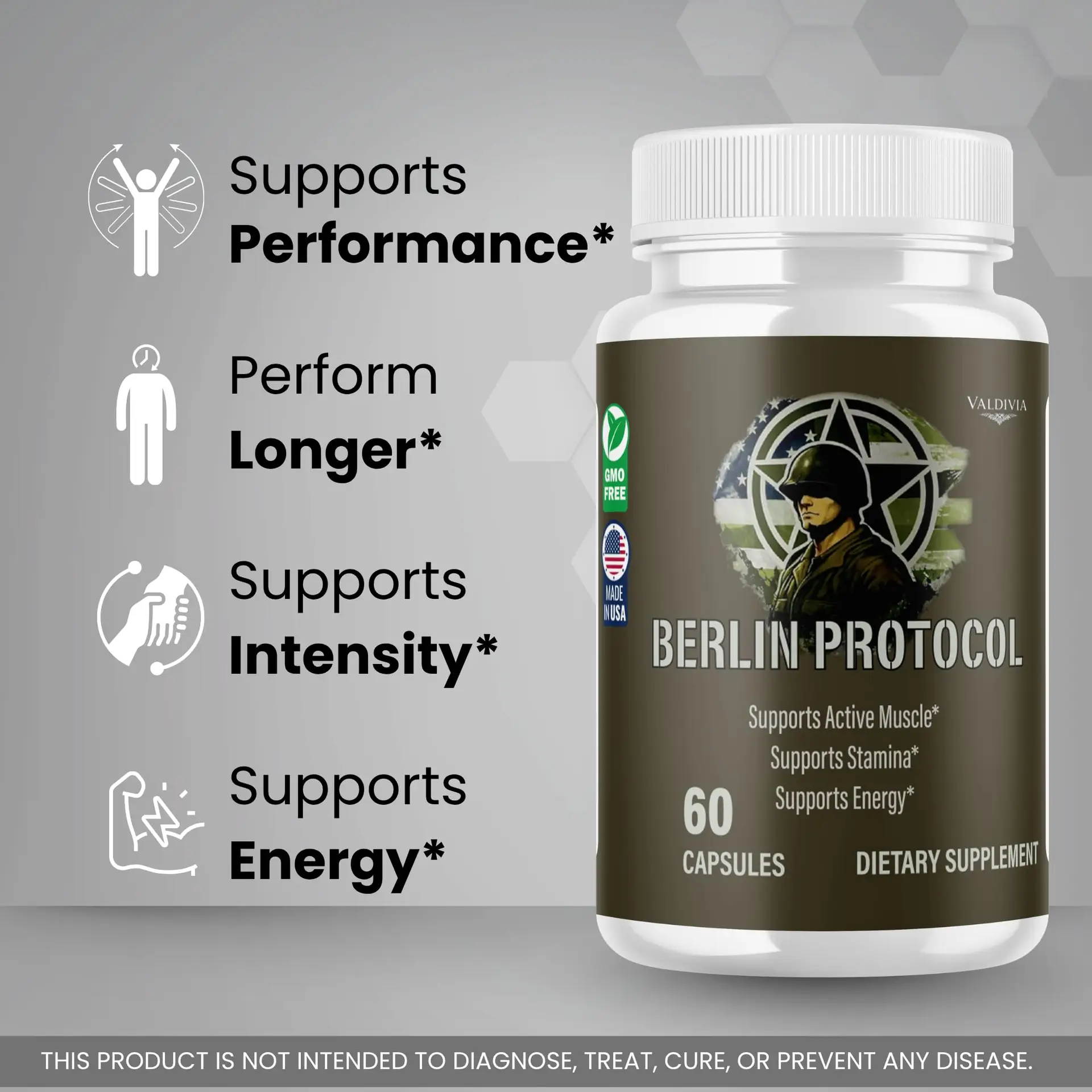 Berlin Protocol Capsules BerlinProtocol Supplement, Premium Formula, Natural Vitamins for Health & Wellness - 180 Capsules for 3 Months