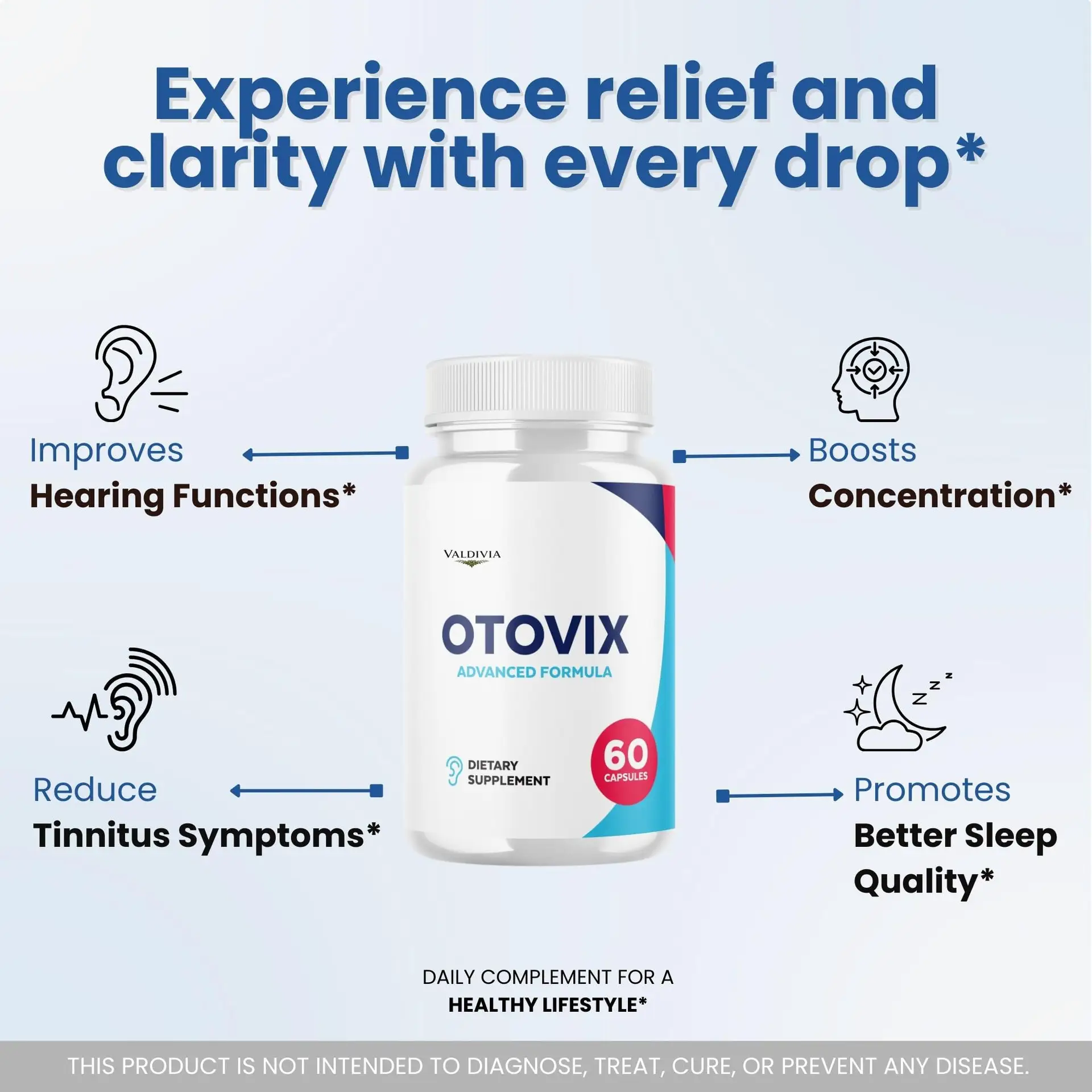 Otovix Capsules Otovix with All Natural Ingredients, Advanced Formula for Optimal Ear Health and Hearing Wellness Support with Maximum Strength Vitamins for Women and Men (600 C...