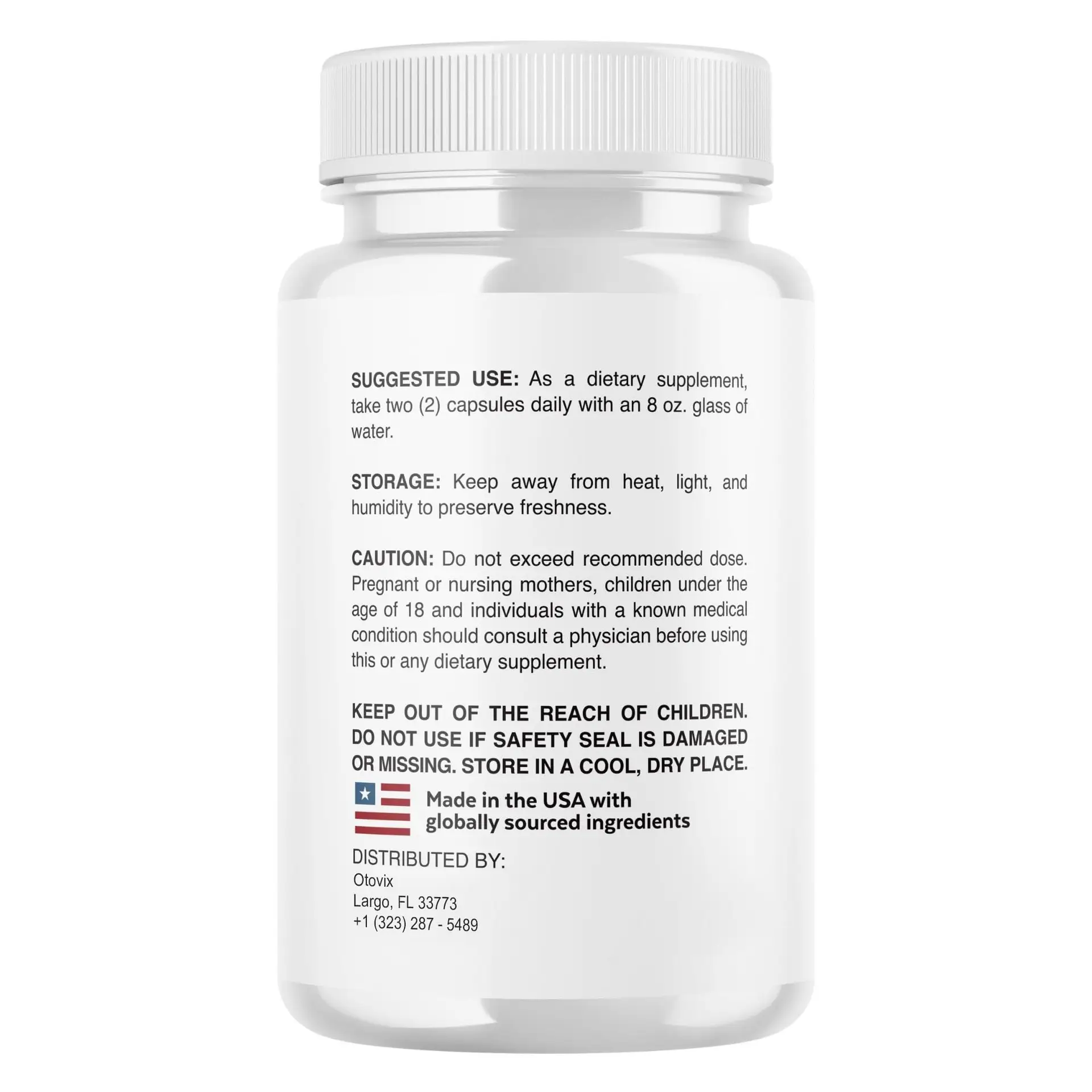 Otovix Capsules Otovix with All Natural Ingredients, Advanced Formula for Optimal Ear Health and Hearing Wellness Support with Maximum Strength Vitamins for Women and Men (600 C...