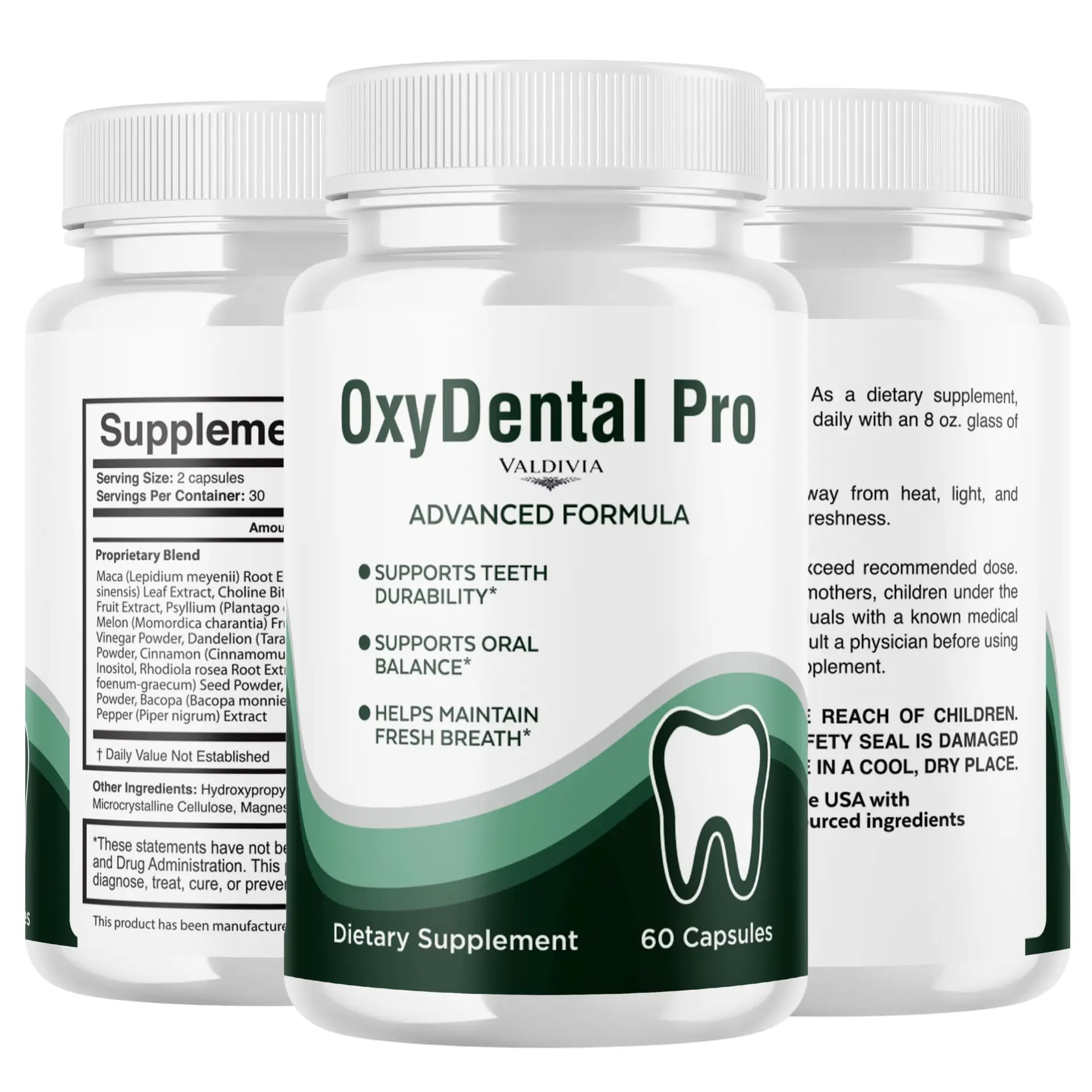 OxyDental Pro Capsules OxyDentalPro Supplement, Premium Formula, Natural Vitamins for Health & Wellness - 60 Capsules for 1 Month