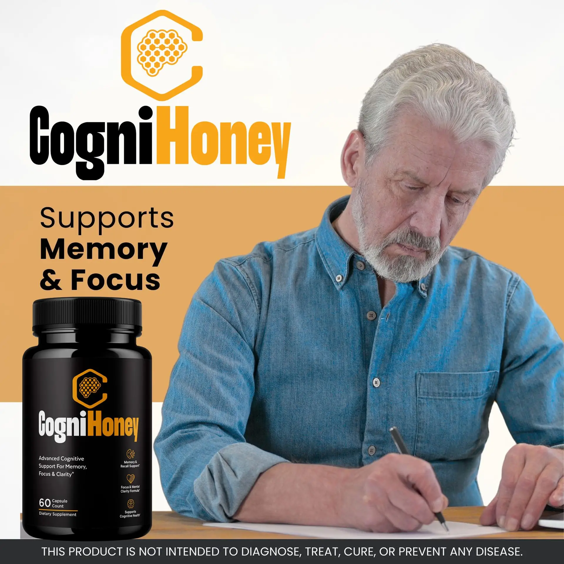 (5 Pack) CogniHoney - 300 Capsules for 5 Months
