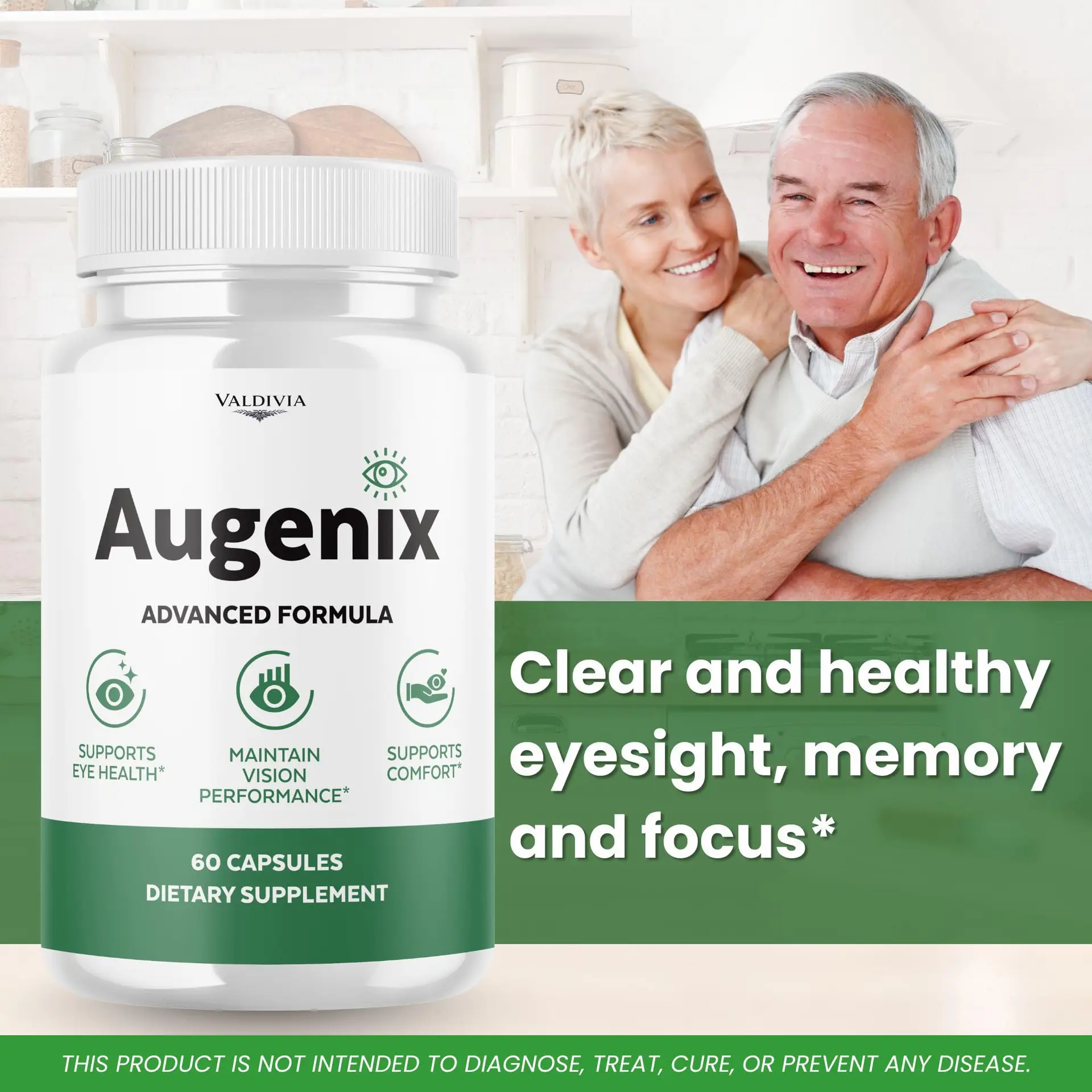 Augenix Capsules AugenixVision Support Supplement with All Natural Ingredients, Advanced Formula Eye and Vision Health Multivitamins Supporting Health and Wellness Naturally (60...