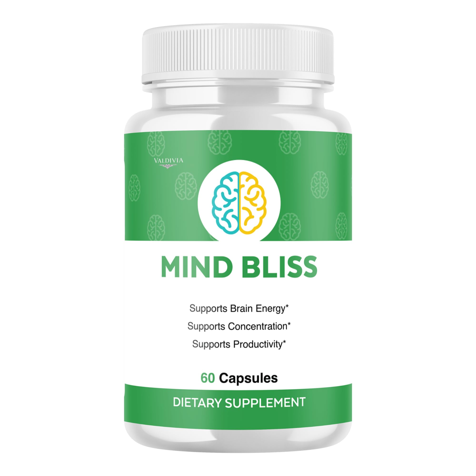 Valdivia MindBliss Capsules Mind Bliss Supplement, Premium Formula, Natural Vitamins for Health & Wellness - 60 Capsules for 1 Month