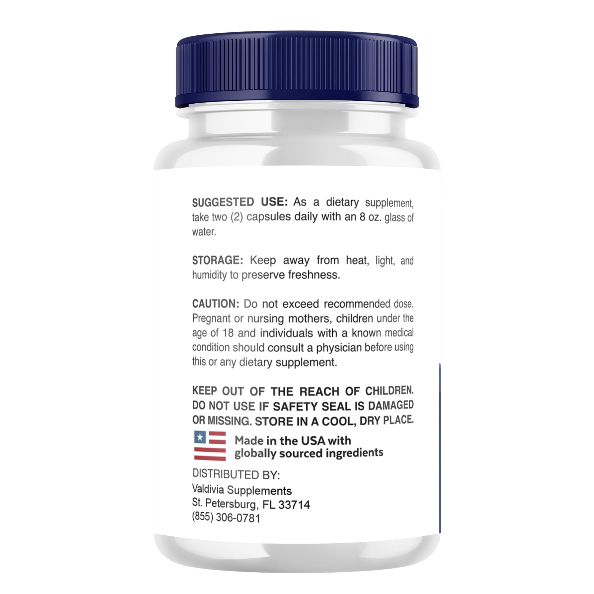 Valdivia (5 Pack) MemoVance Capsules Memo Vance Supplement, Premium Formula, Natural Vitamins for Health & Wellness - 300 Capsules for 5 Months