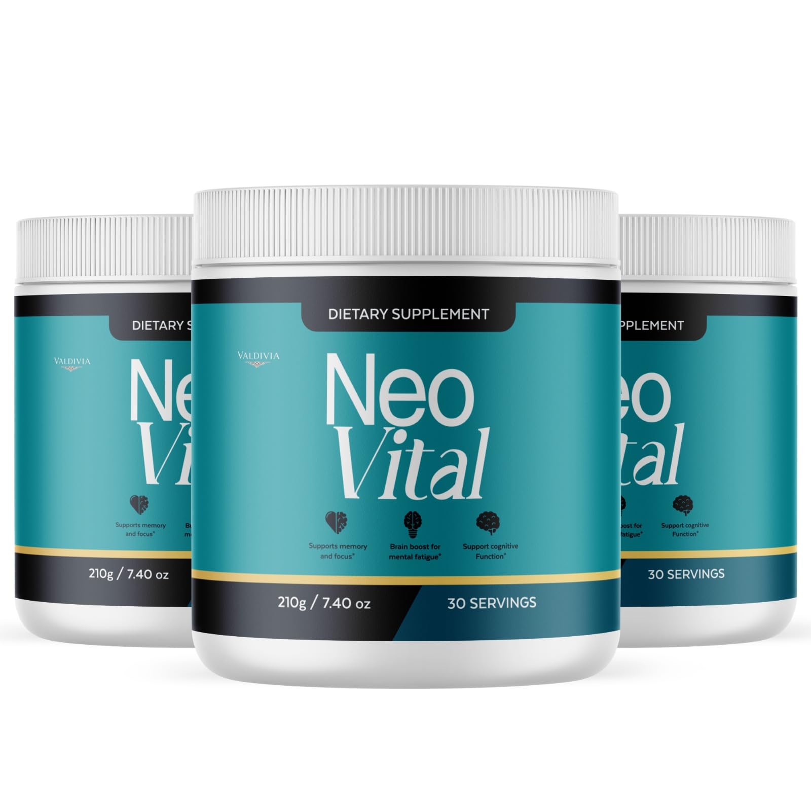 (3 Pack) NeoVital Powder Neo Vital Supplement, Advanced Premium Formula, Natural Vitamins for Wellness - 3 Bottles for 3 Months