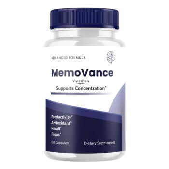 Valdivia MemoVance Capsules Memo Vance Supplement, Premium Formula, Natural Vitamins for Health & Wellness - 60 Capsules for 1 Month