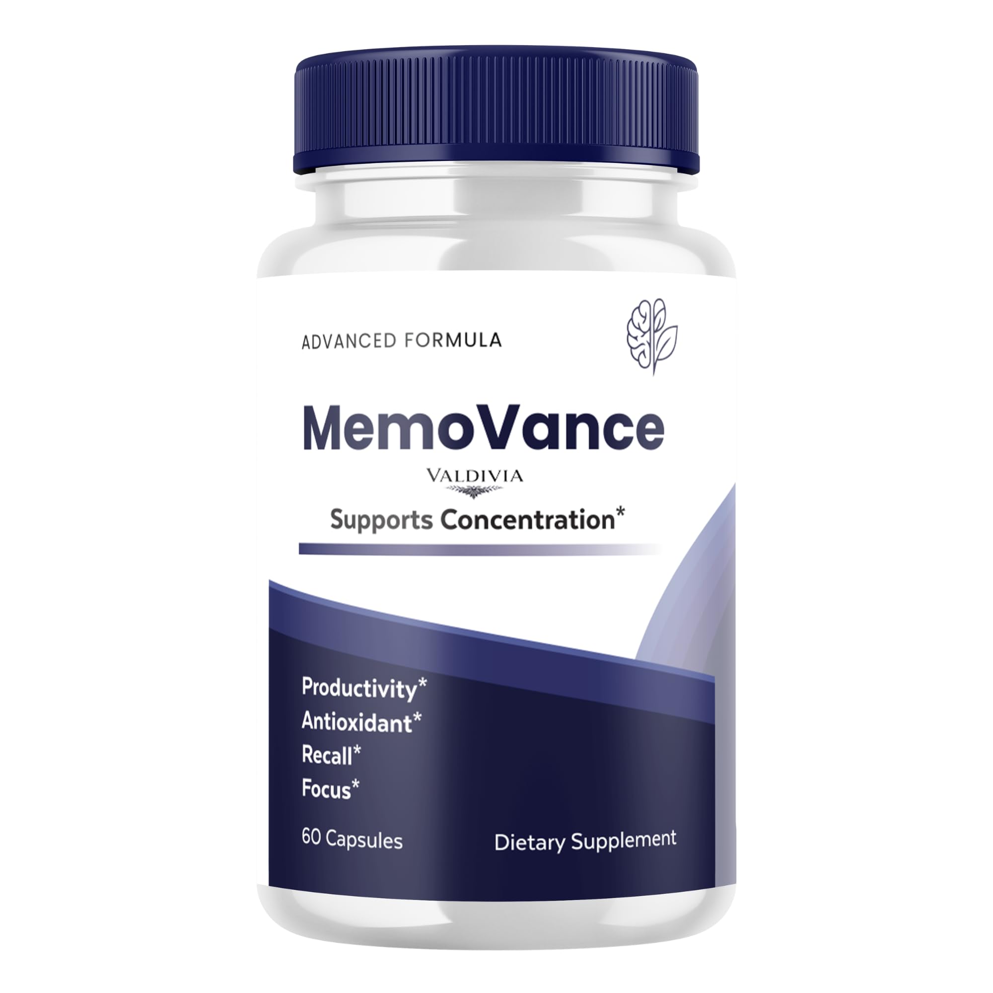 Valdivia MemoVance Capsules Memo Vance Supplement, Premium Formula, Natural Vitamins for Health & Wellness - 60 Capsules for 1 Month