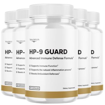 Valdivia (5 Pack) H9 Guard Capsules HNine Supplement Premium Formula, Natural Vitamins for Health & Wellness - 300 Capsules for 5 Months