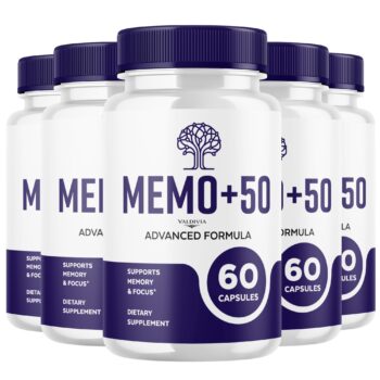Valdivia (5 Pack) Memo+50 Memo + 50, Premium Formula, Natural Vitamins for Health & Wellness - 300 Capsules for 5 Months
