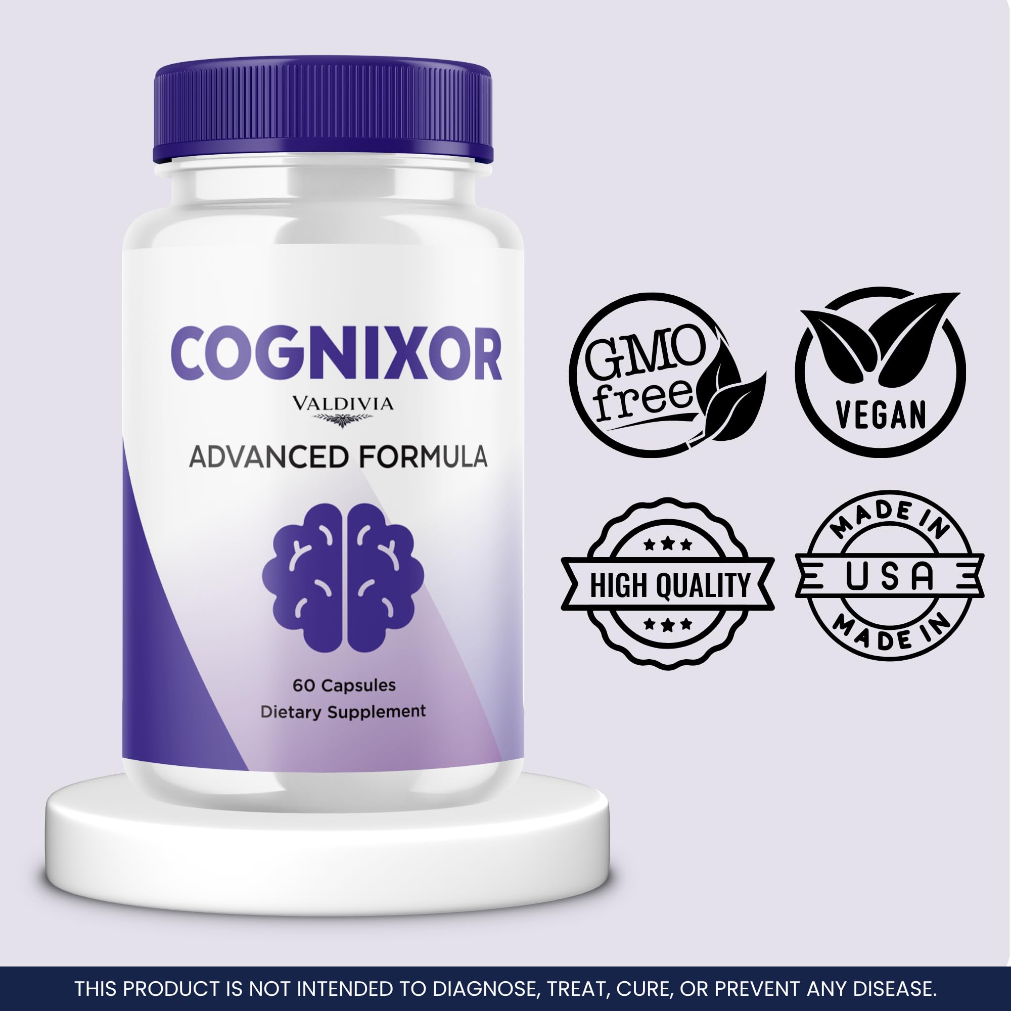 Valdivia (5 Pack) Cognixor Capsules Cognixor Supplement, Premium Formula, Natural Vitamins for Health & Wellness - 300 Capsules for 5 Months
