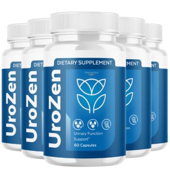(5 Pack) UroZen Capsules URO Zen Supplement, Premium Formula, Natural Vitamins for Health & Wellness - 300 Capsules for 5 Months