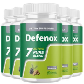 Valdivia (5 Pack) Defenox Capsules Defenox Supplement, Premium Formula, Natural Vitamins for Health & Wellness - 300 Capsules for 5 Months