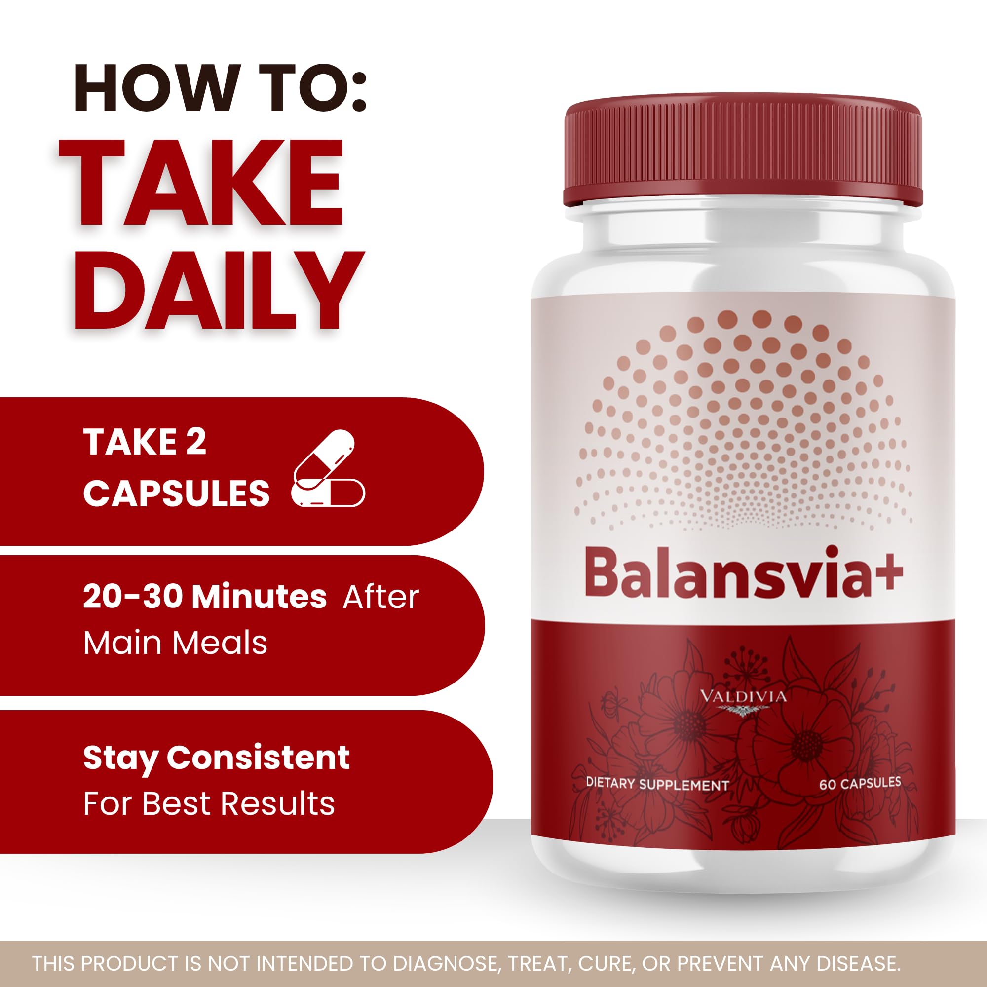 Valdivia (3 Pack) Balansvia Capsules Balansvia+ Supplement, Premium Formula, Natural Vitamins for Health & Wellness - 180 Capsules for 3 Months