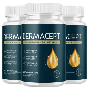 Valdivia (3 Pack) Dermacept Capsules Dermacept Supplement, Premium Formula, Natural Vitamins for Health & Wellness - 180 Capsules for 3 Months