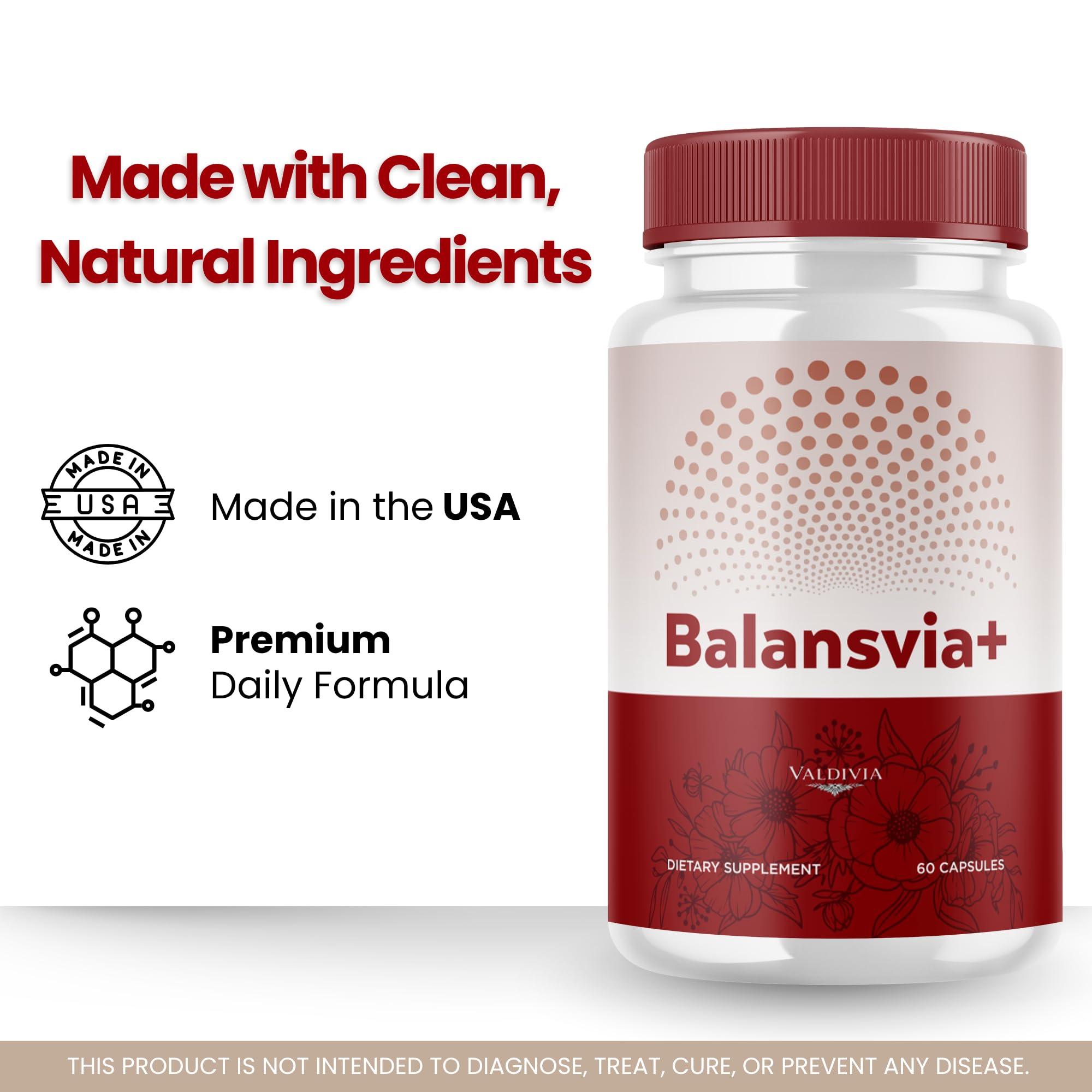 Valdivia (3 Pack) Balansvia Capsules Balansvia+ Supplement, Premium Formula, Natural Vitamins for Health & Wellness - 180 Capsules for 3 Months