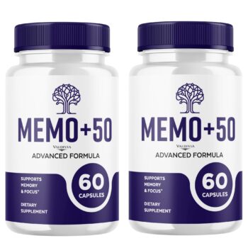Valdivia (2 Pack) Memo+50 Memo + 50 Supplement, Premium Formula, Natural Vitamins for Health & Wellness - 120 Capsules for 2 Months