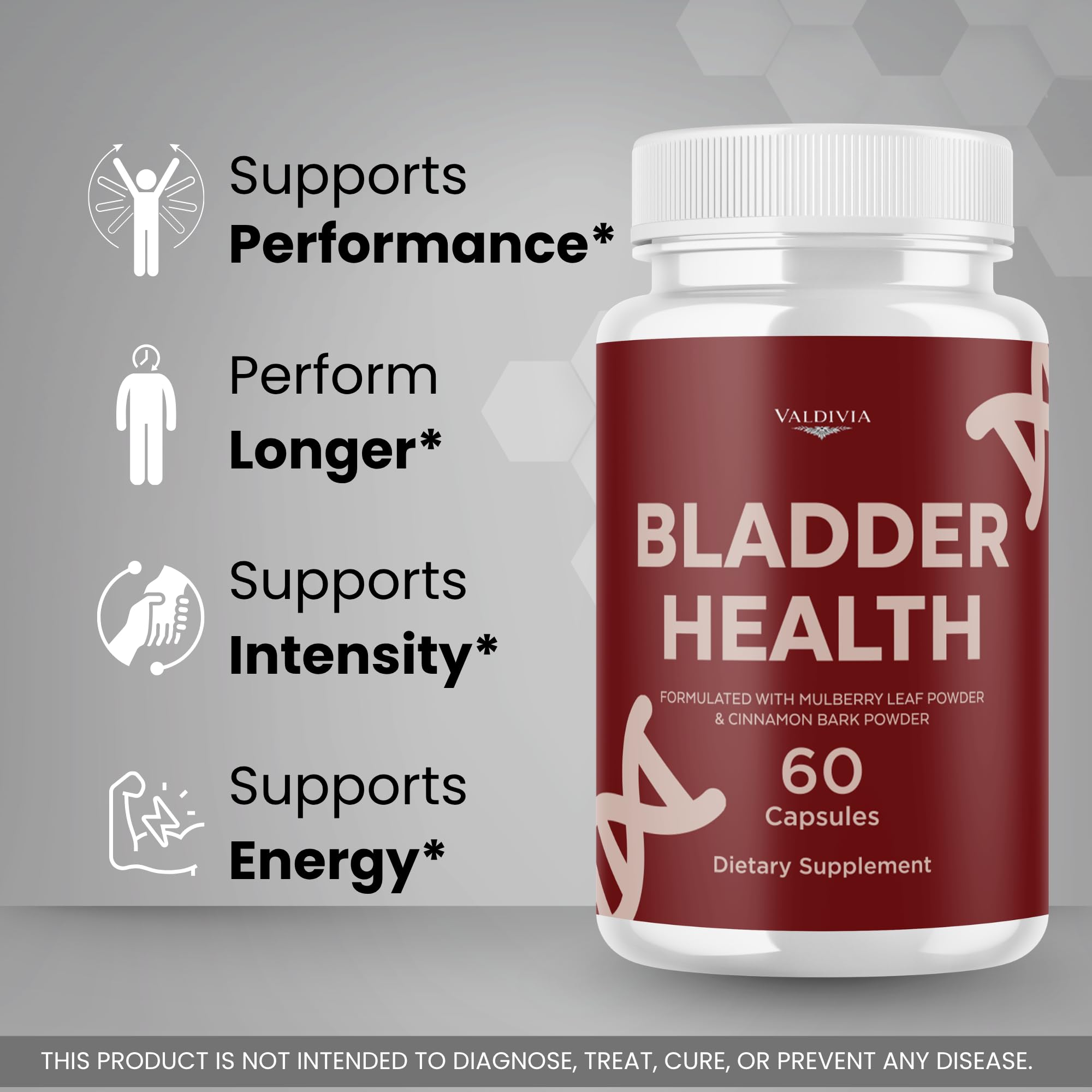 Valdivia (2 Pack) BladderHealth Capsules Bladder Health Supplement, Premium Formula, Natural Vitamins for Health & Wellness - 120 Capsules for 2 Months