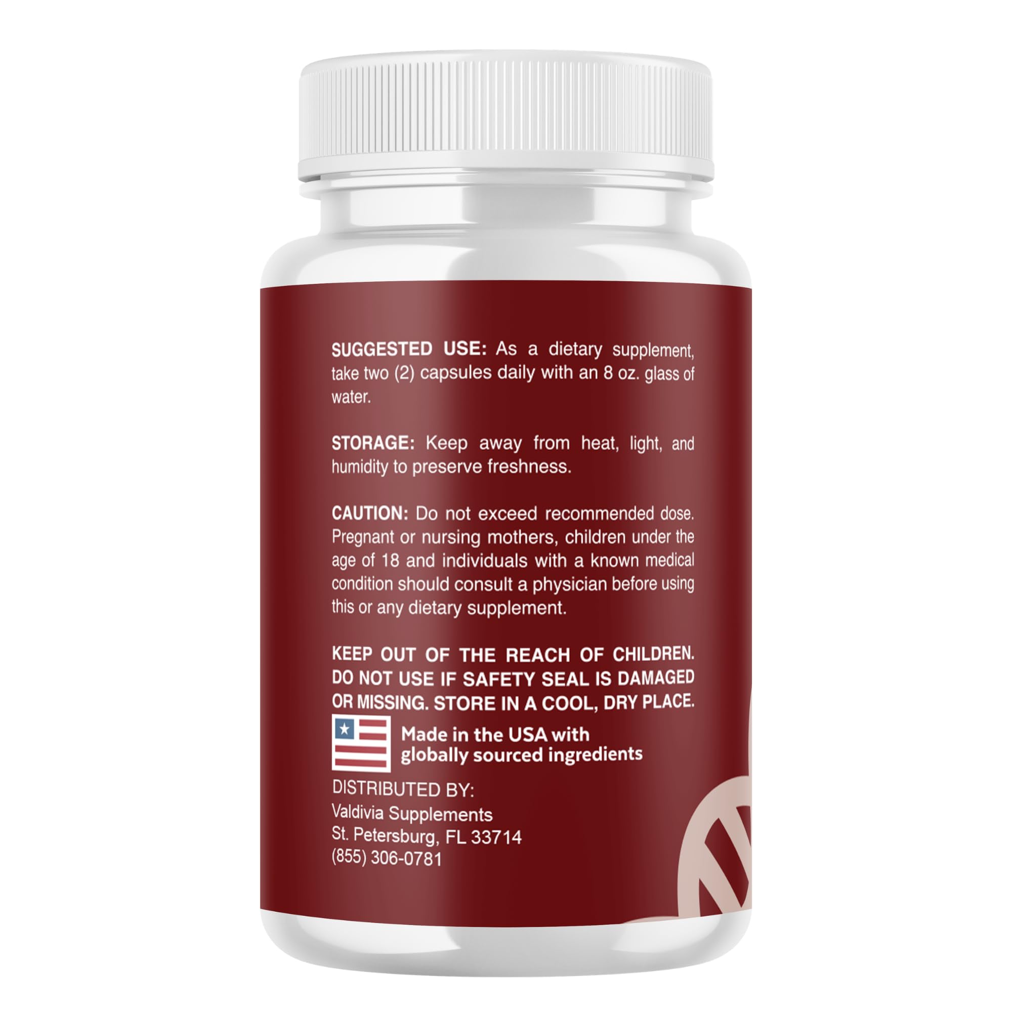 Valdivia (2 Pack) BladderHealth Capsules Bladder Health Supplement, Premium Formula, Natural Vitamins for Health & Wellness - 120 Capsules for 2 Months