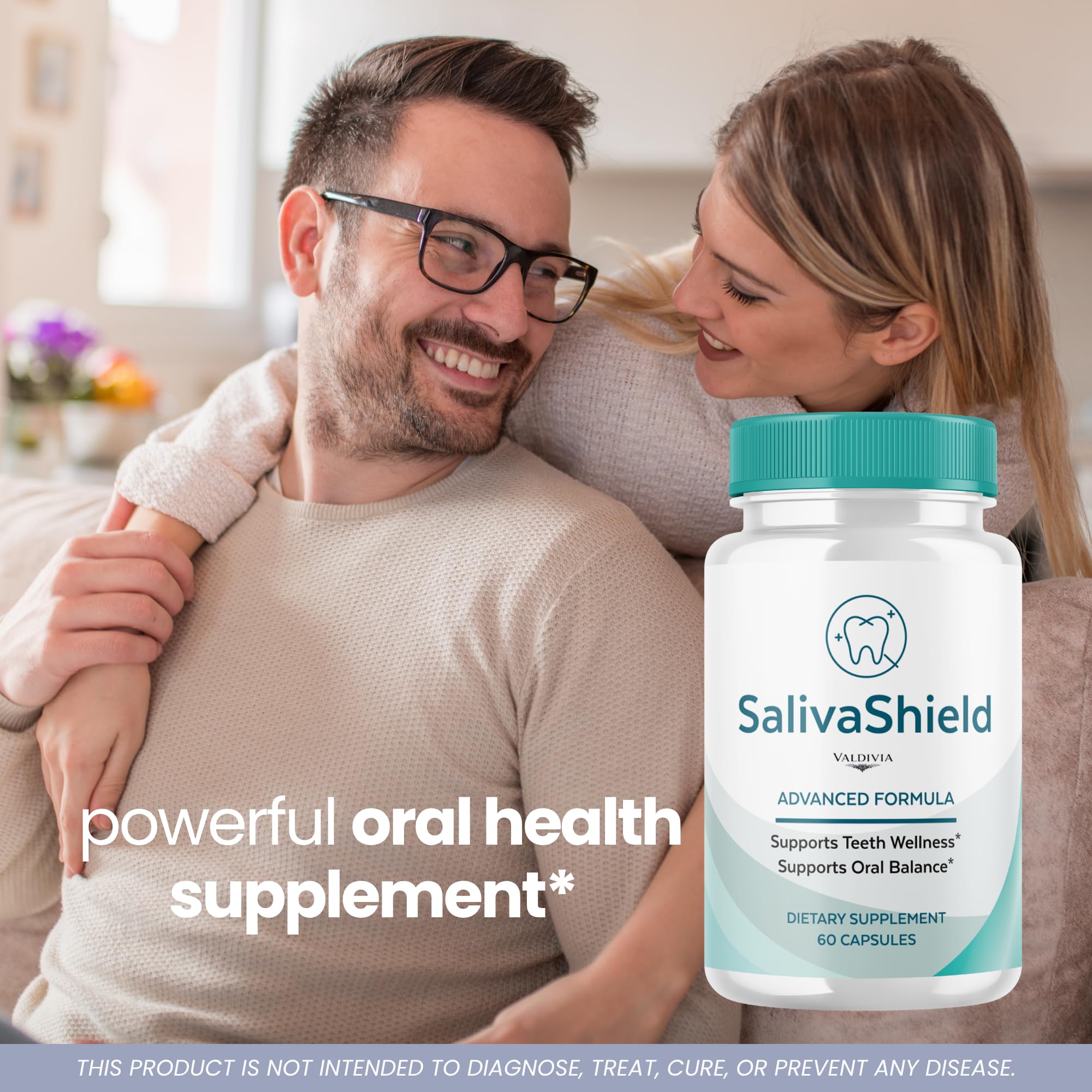 Valdivia SalivaShield Capsules Saliva Shield Supplement, Premium Formula, Natural Vitamins for Health & Wellness - 60 Capsules for 1 Month