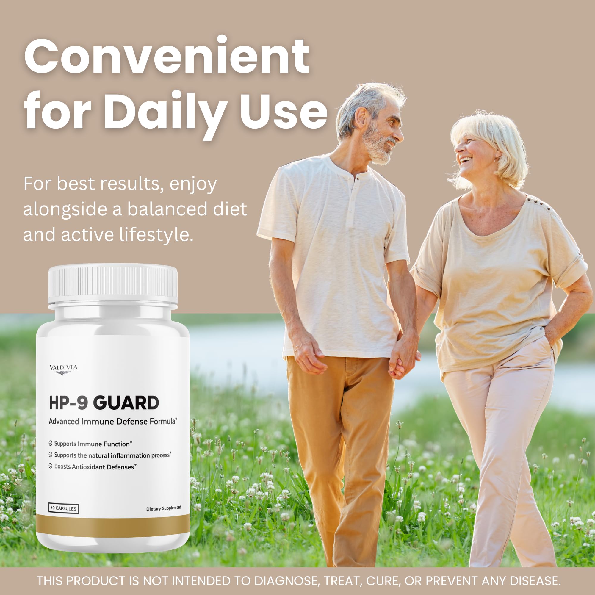 Valdivia (2 Pack) HP9 Guard Capsules HPNine Supplement Premium Formula, Natural Vitamins for Health & Wellness - 120 Capsules for 2 Months