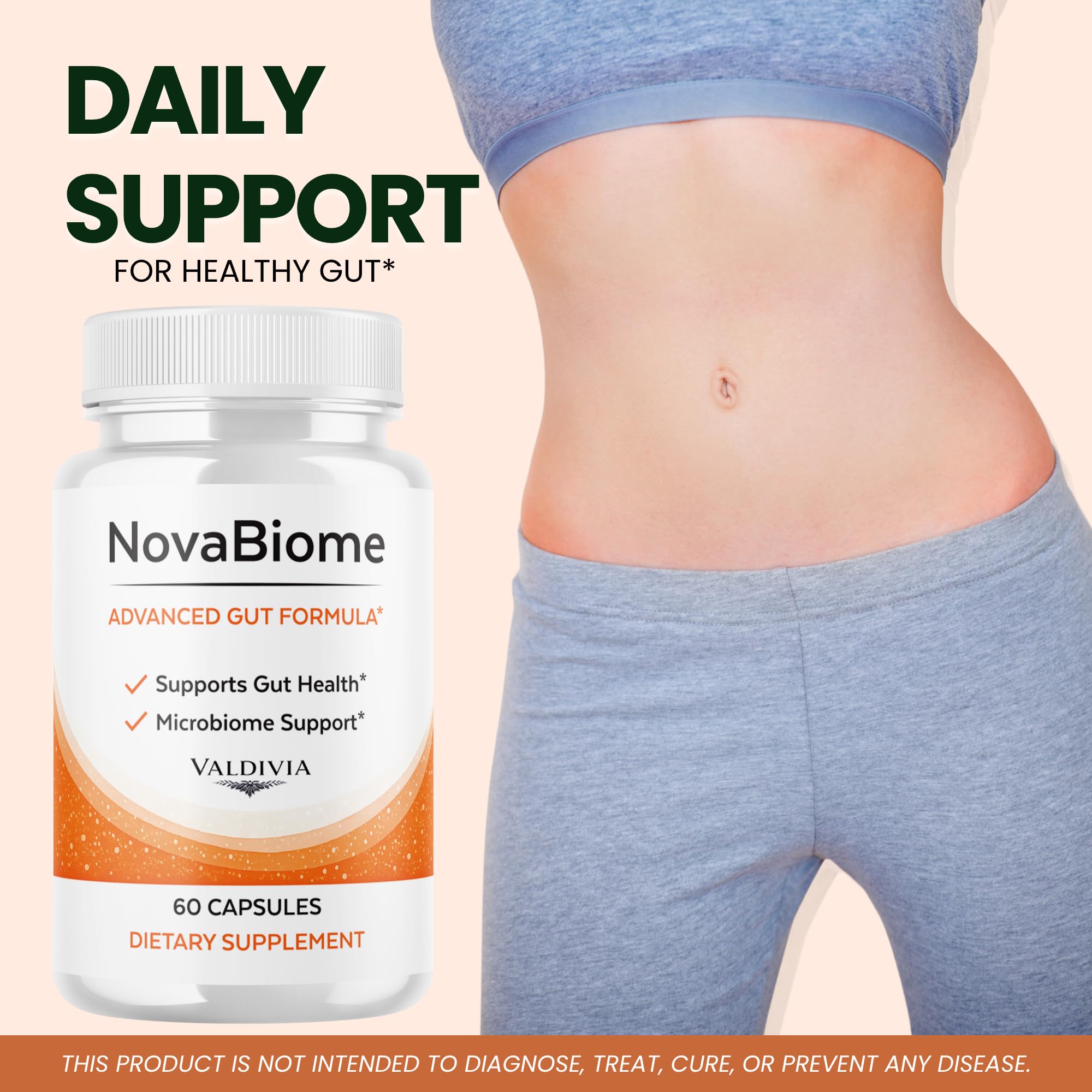 Valdivia (2 Pack) NovaBiome Capsules Nova Biome Supplement, Premium Formula, Natural Vitamins for Health & Wellness - 120 Capsules for 2 Months