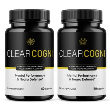 Clear Cogni Dietary Supplement, 2 Bottles (60 Capsules Each)