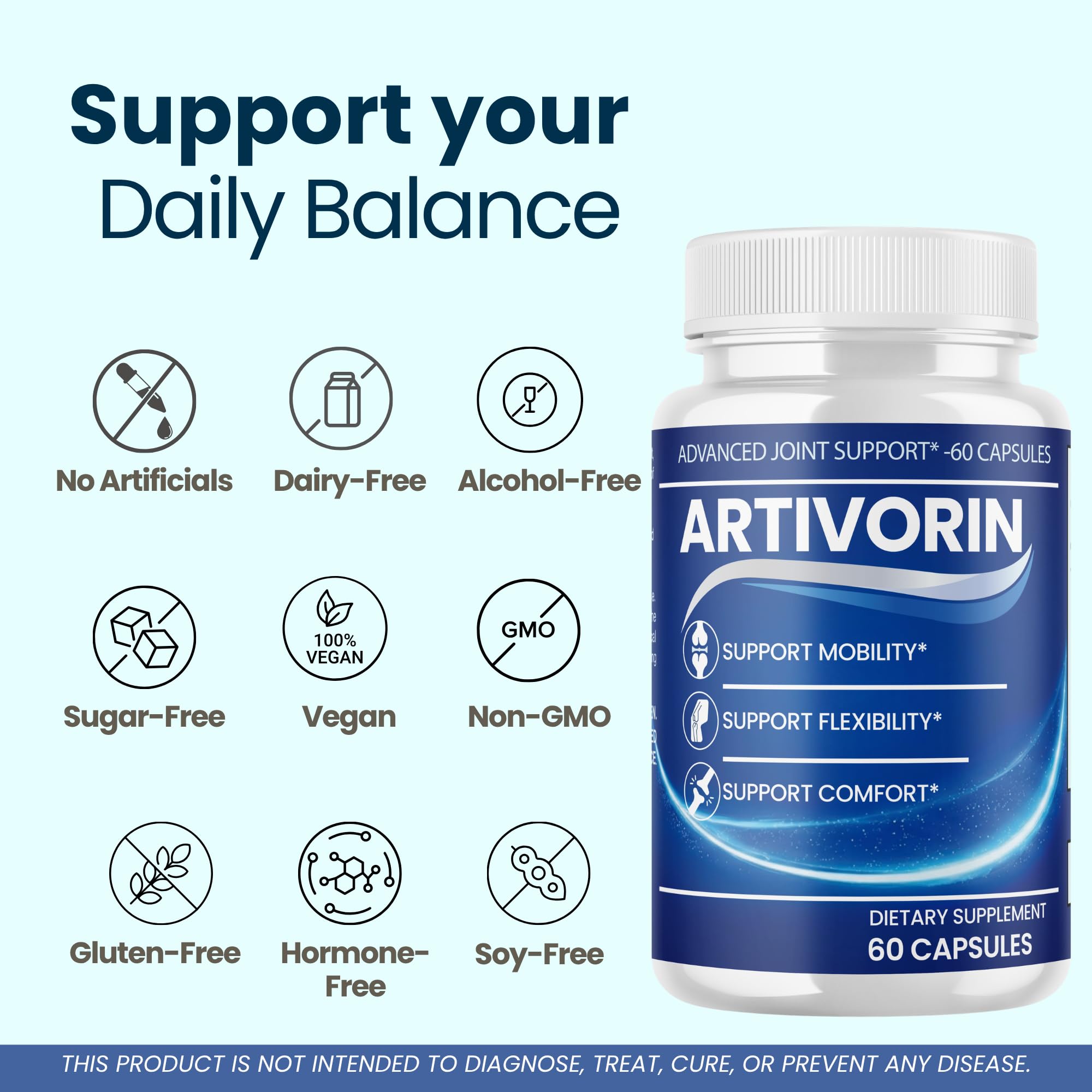 Artivorin Capsules - 180 Count, 3 Pack