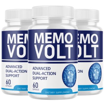 Memo Volt Capsules Brain Health Support Supplement, 3-Pack (180 Capsules)