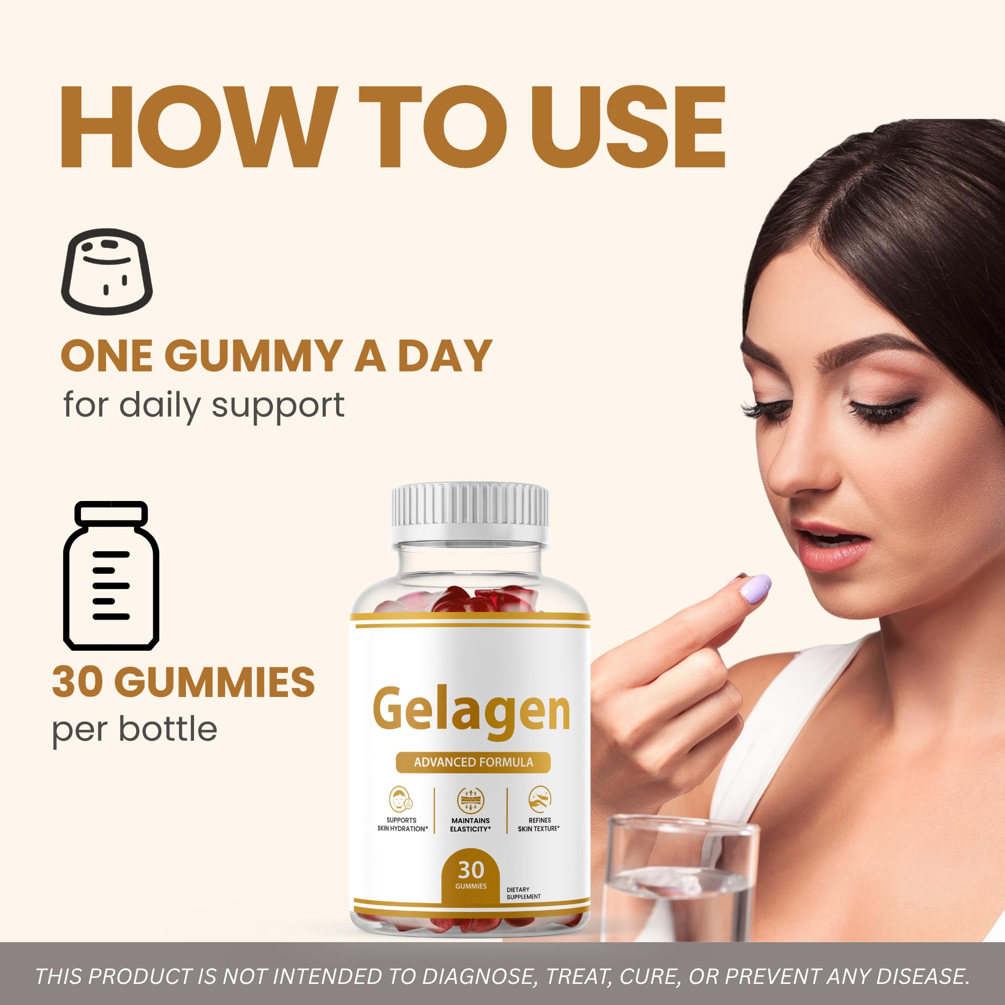 Gelagen Gummies Supplement - 30 Count (1 Pack)