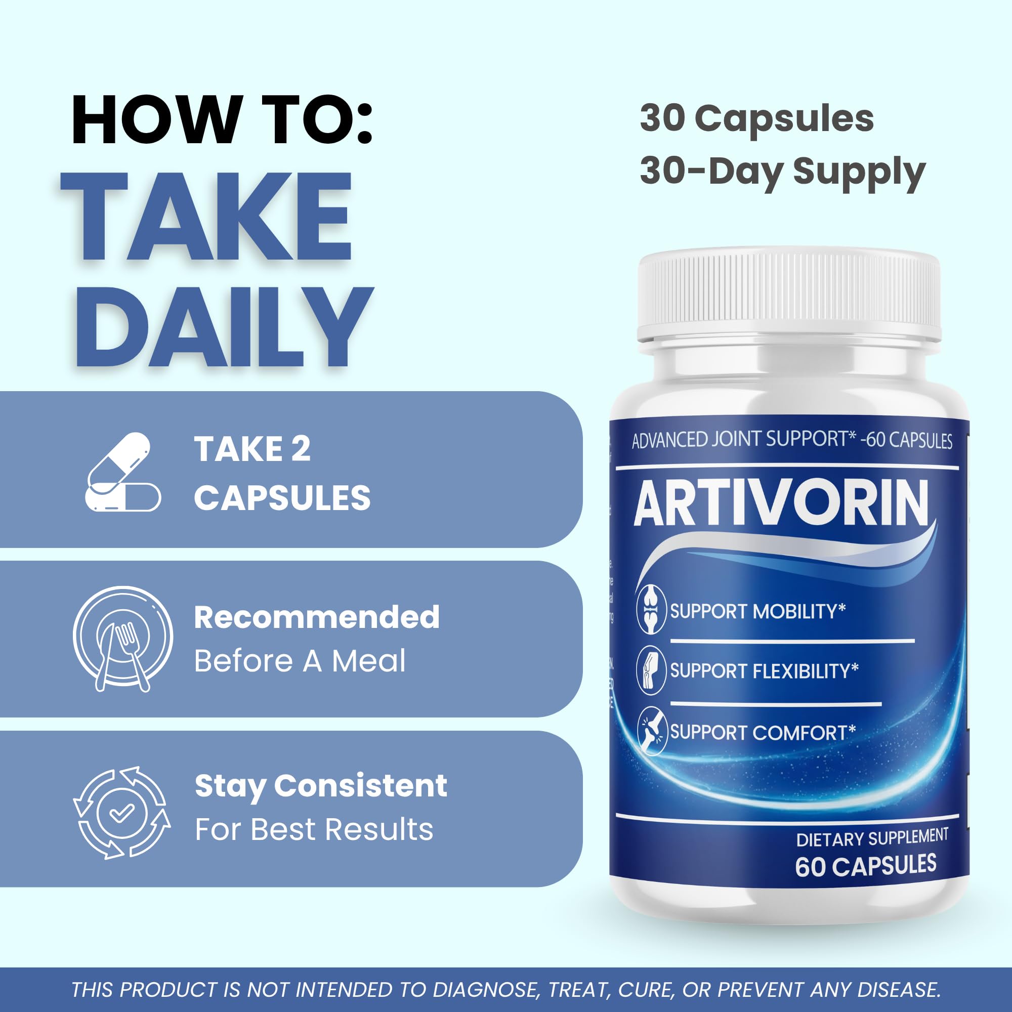 Artivorin Capsules - 180 Count, 3 Pack
