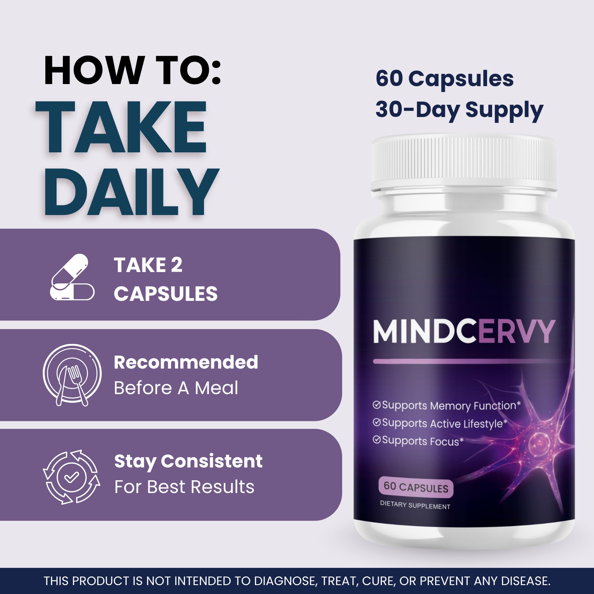 Mind Cervy Capsules, 180 Count (3 Pack)