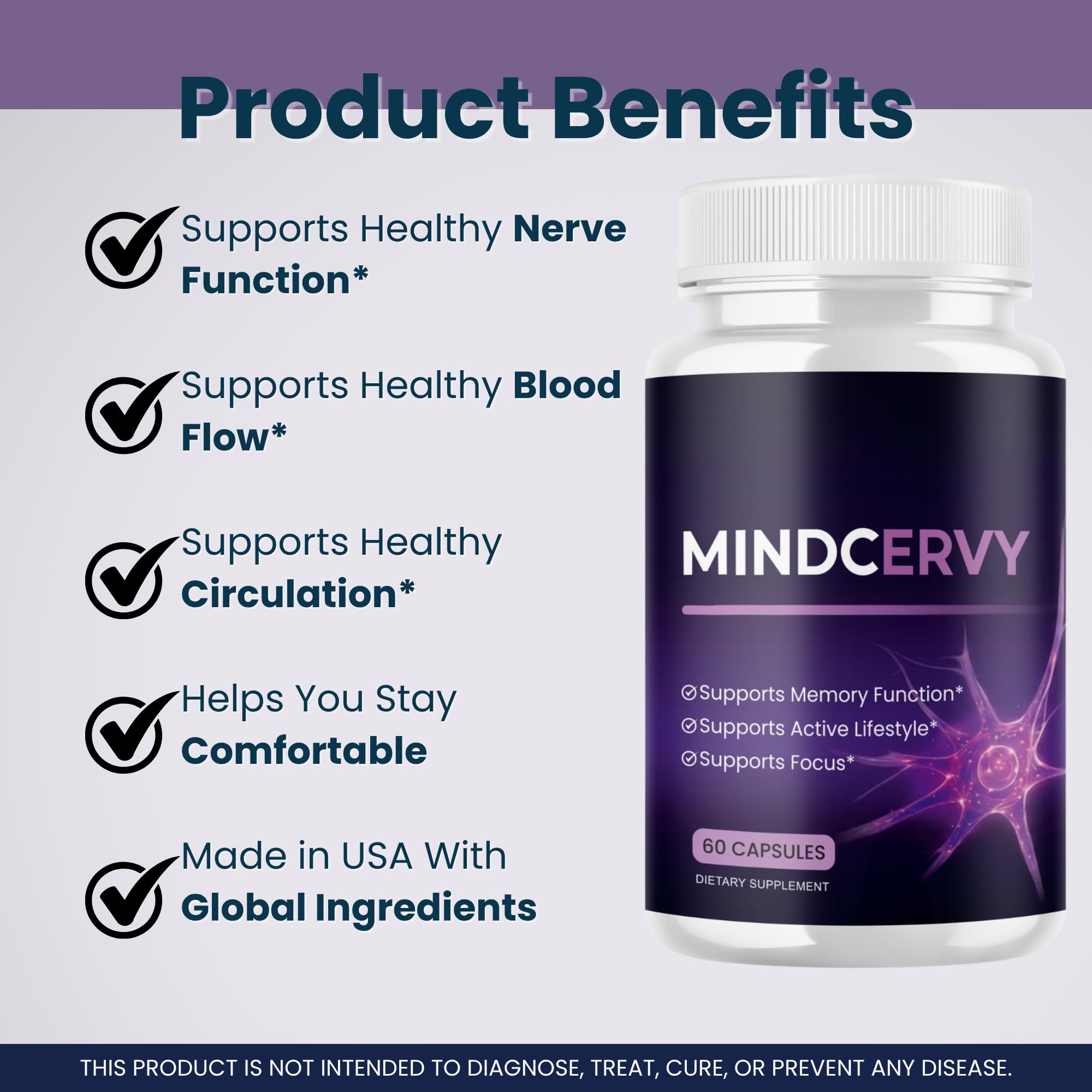 Mind Cervy Capsules - 60 Count (1 Pack)