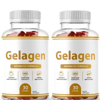 Gelagen Gummies Dietary Supplement - 60 Total Gummies (2 Pack, 30 Per Bottle)