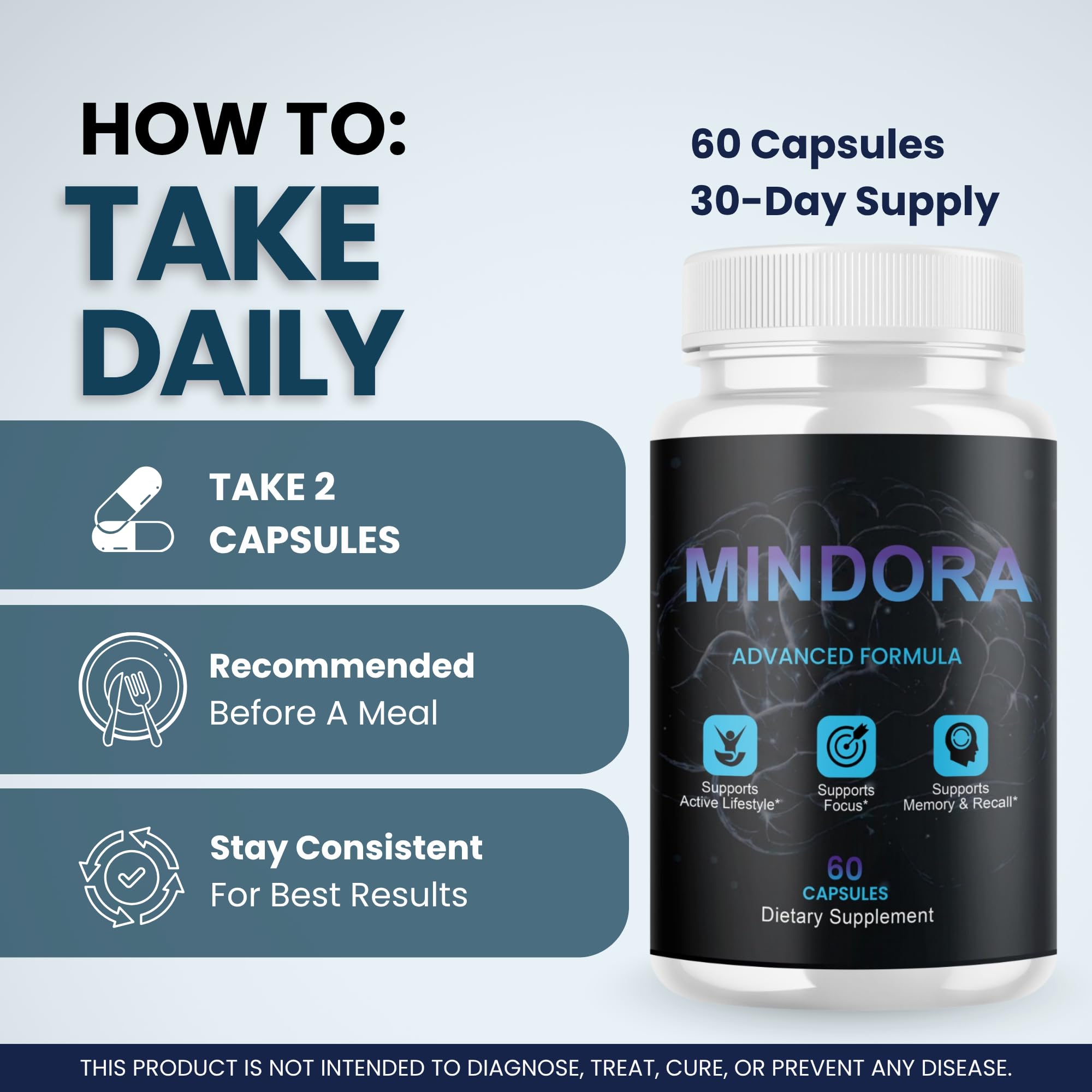 Mindora Capsules Supplement Pills, 300 Count (5-Pack)