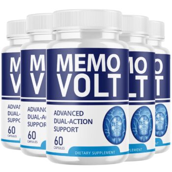 Memo Volt Brain Health Support Supplement Capsules, 5-Pack (300 Capsules)