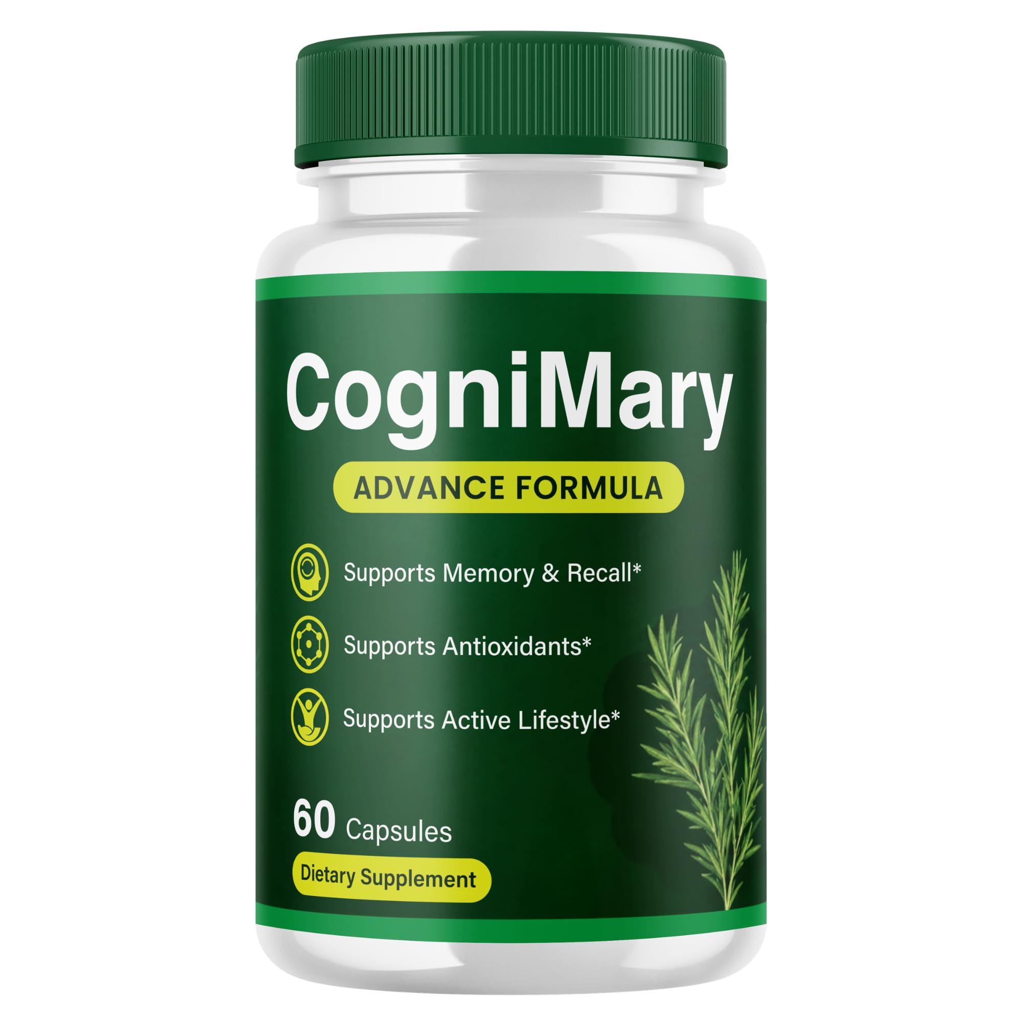 CogniMary Nootropic Support Supplement Capsules, 60 Count (1-Pack)