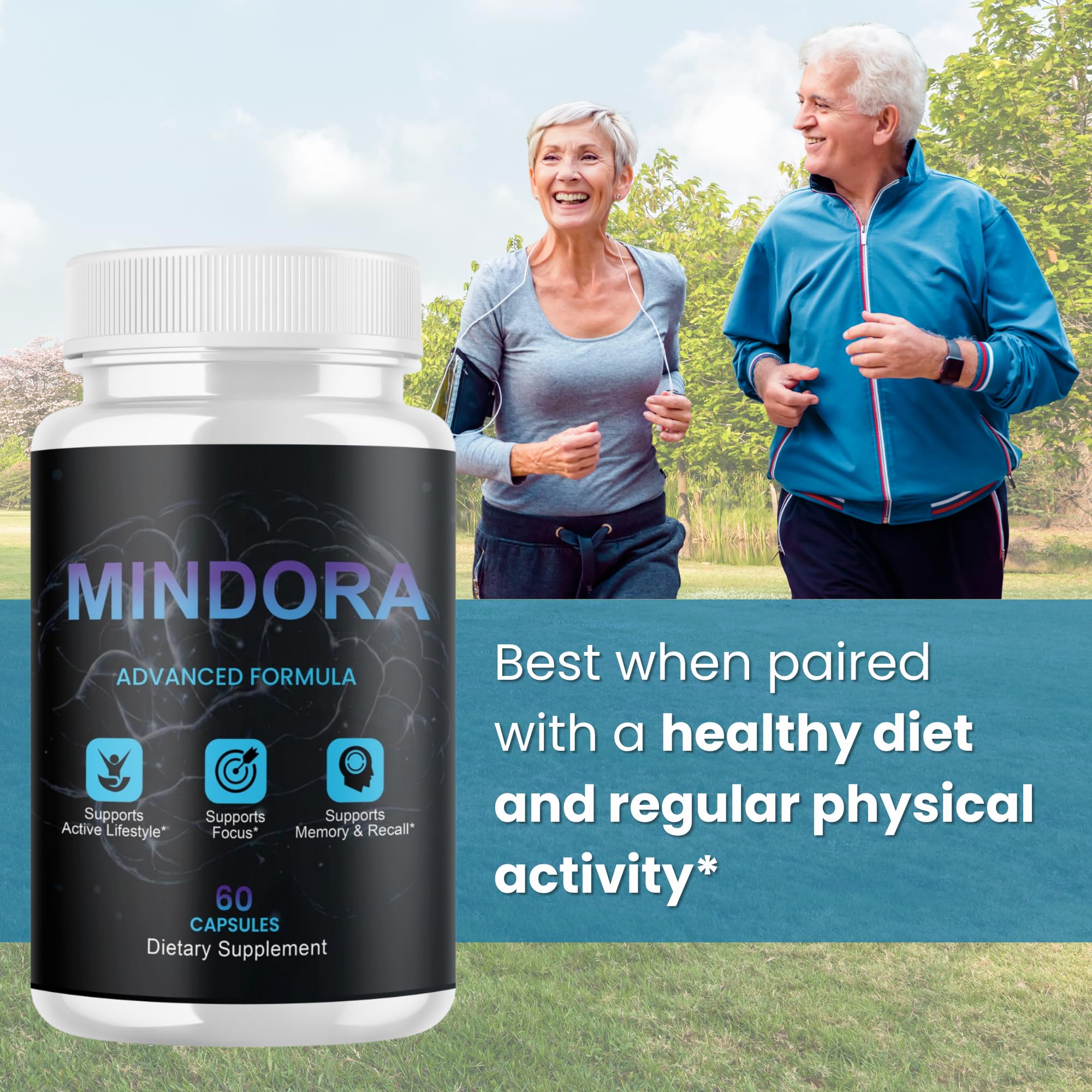Mindora Capsules - Dietary Supplement Pills, 60 Count (1 Pack)