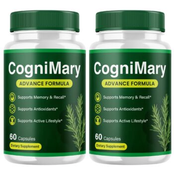 CogniMary Nootropic Support Supplement Capsules, 2-Pack (120 Capsules Total)