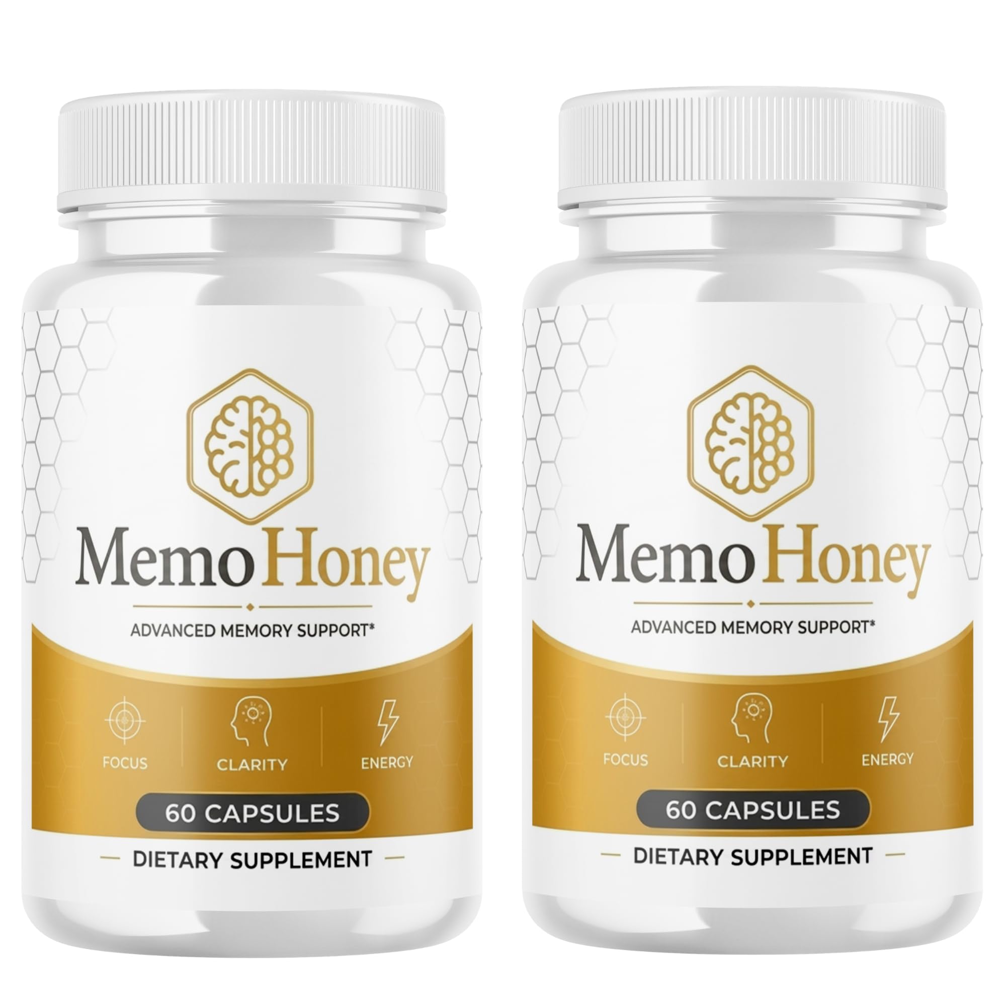 Memo Honey Dietary Supplement Capsules, 2 Bottles (120 Capsules Total)