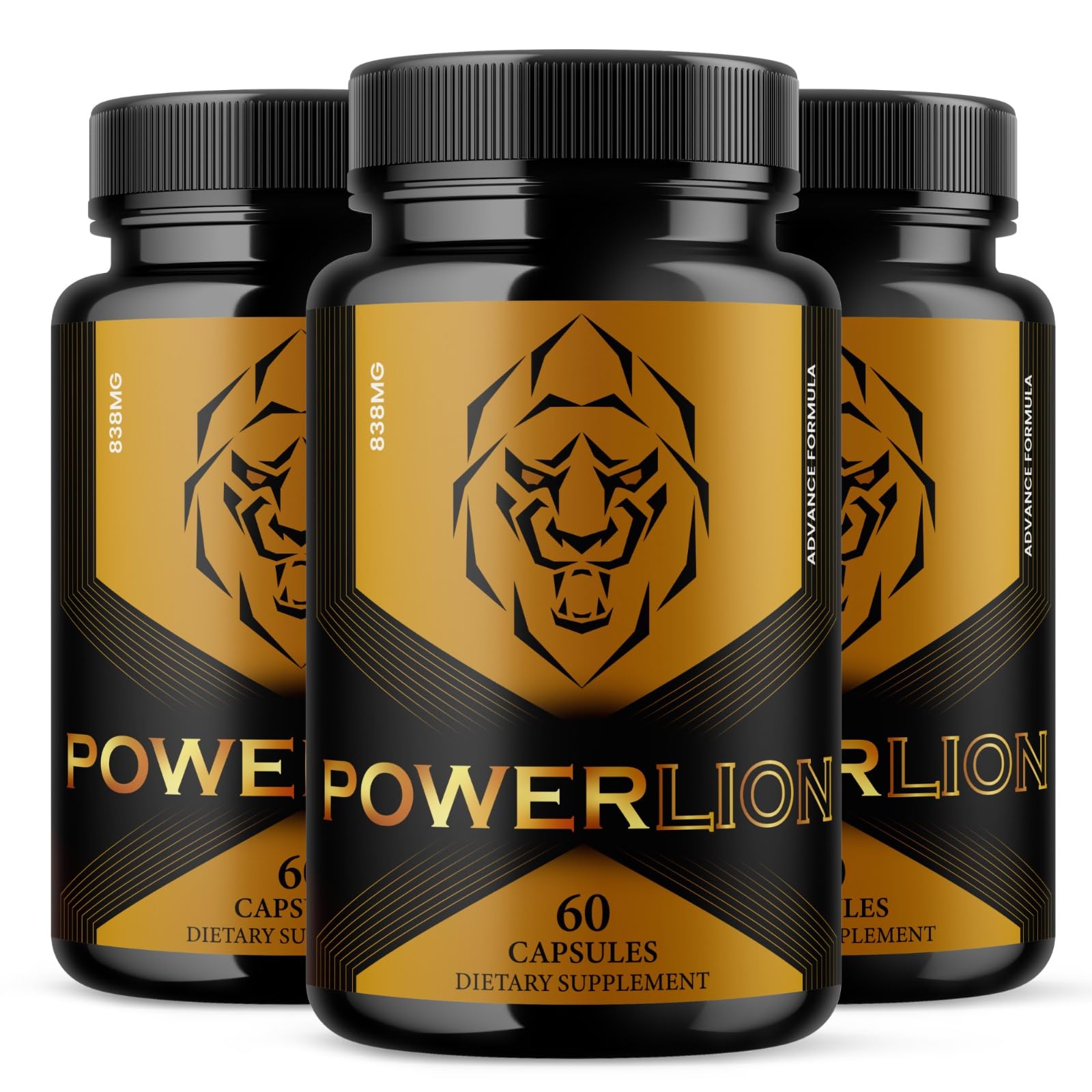 PowerLion – 3 Bottles, 60 Capsules Each
