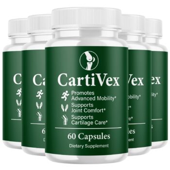 CartiVex Supplement - 5 Pack (60 Capsules per Bottle, 300 Capsules Total) (1 Pack)